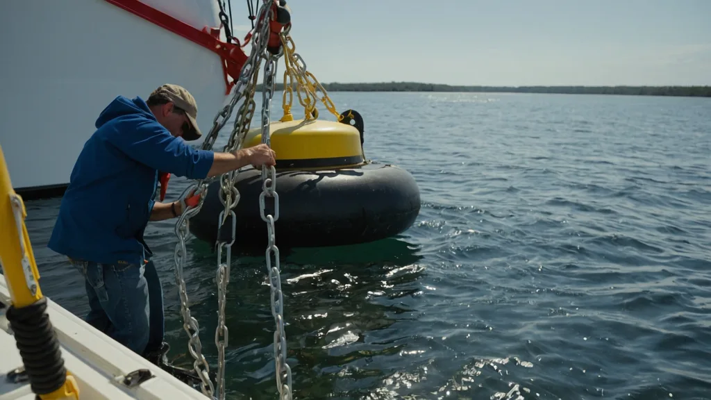 how to install a mooring buoy