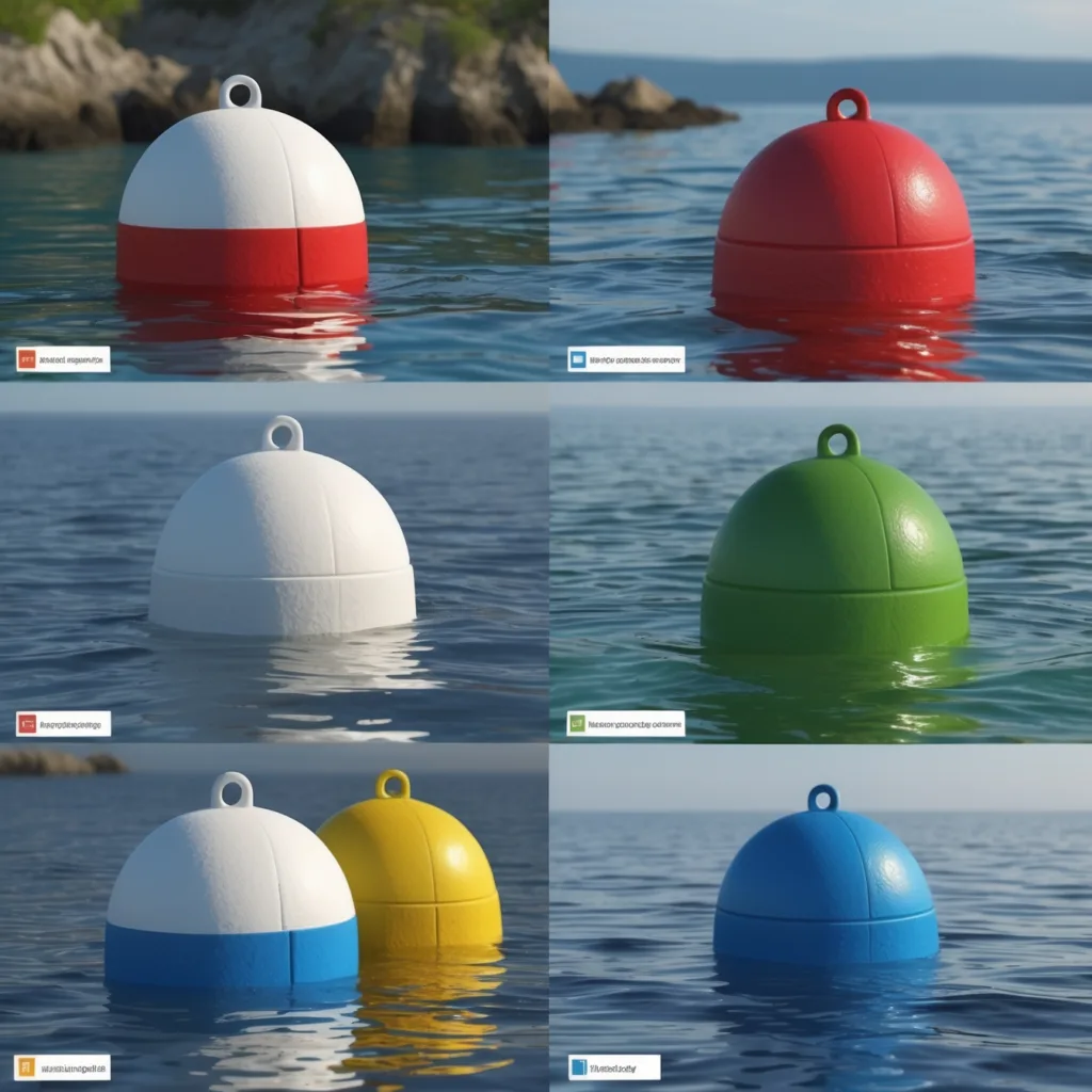 different colors of a mooring buoy