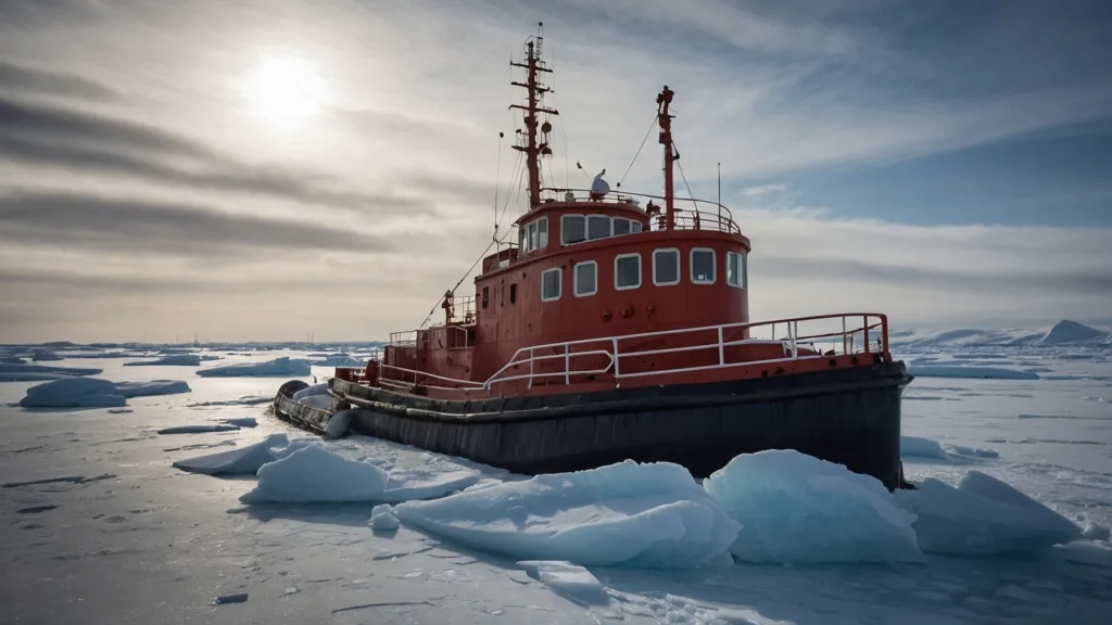 ice breaking tugboat